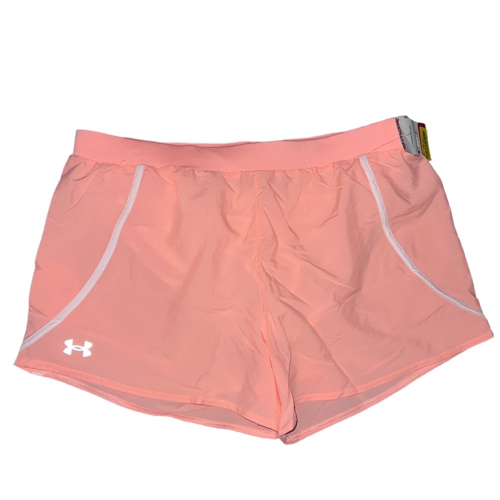 ✅Under Armour Women's Athletic Shorts  Built In Underwear. Loose Peach